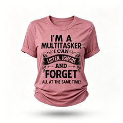I Am A Multitasker Fashion Letter Print Women Slogan T-Shirt