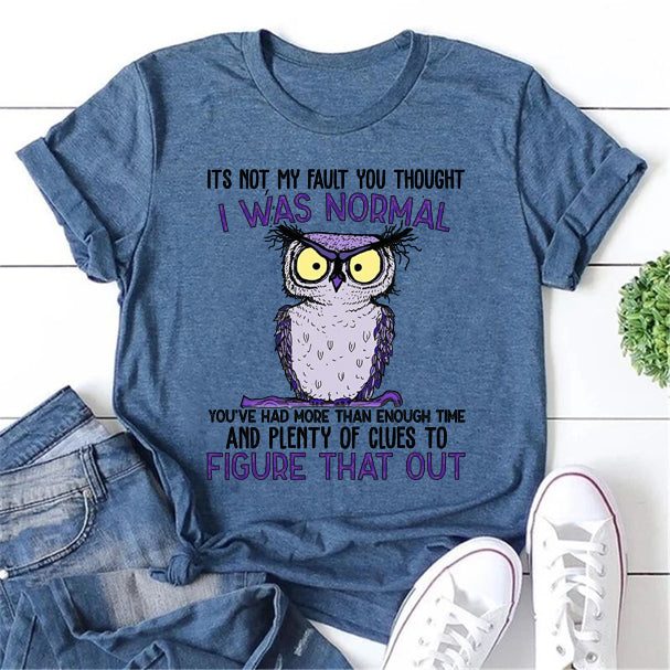It's Not My Fault You Thought Print Women Slogan Plus Size T-Shirt