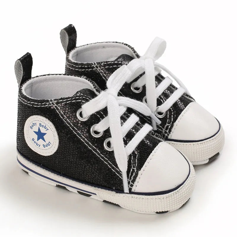 Lovely Allover Sequins Non-Slip Baby Shoes