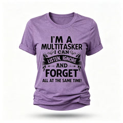 I Am A Multitasker Fashion Letter Print Women Slogan T-Shirt