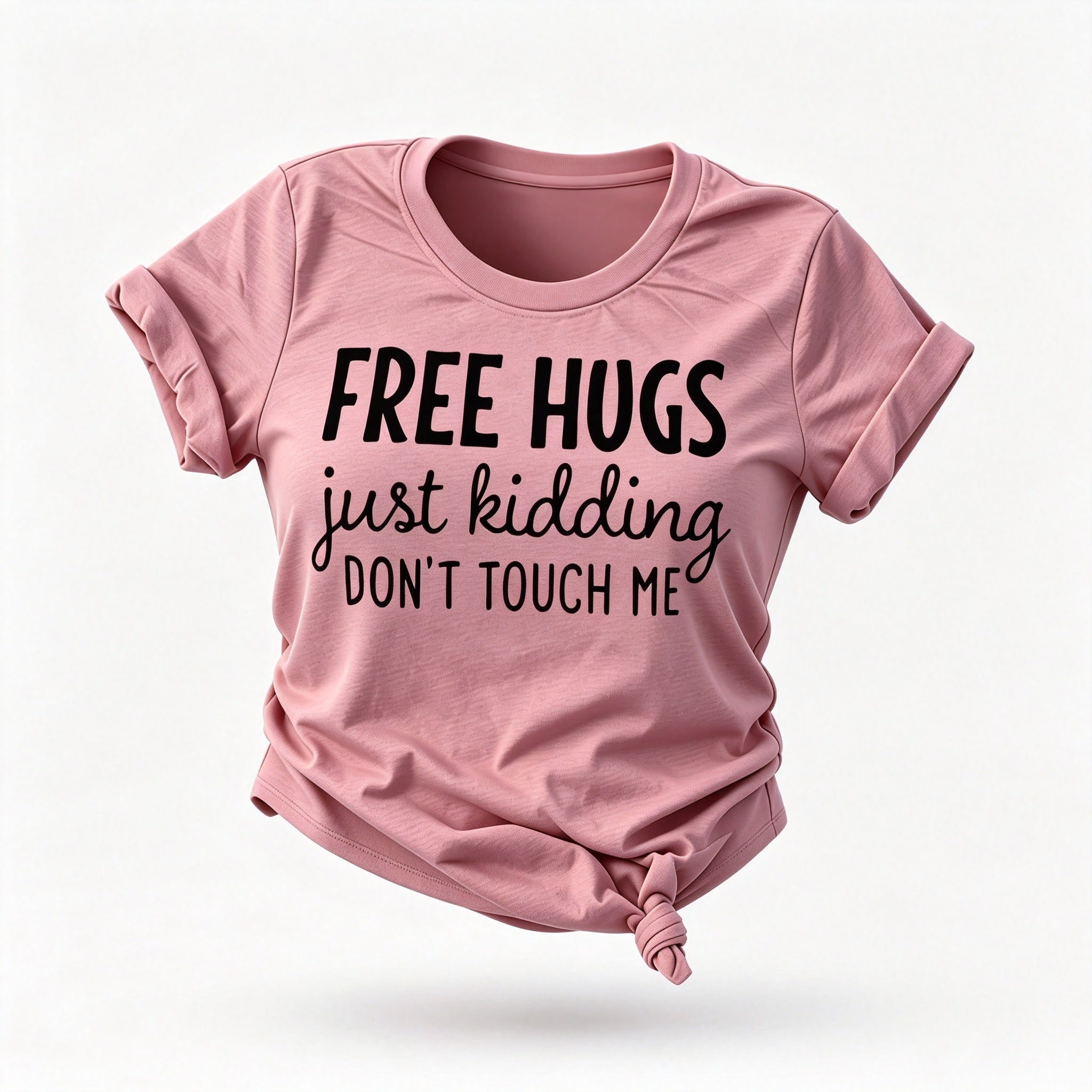 Free Hugs Fashion Letter Print Women Slogan T-Shirt