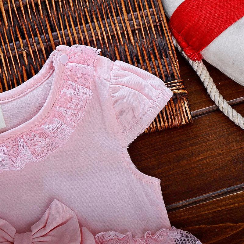 Bowknot Ruffled Layered Lace Bodysuit