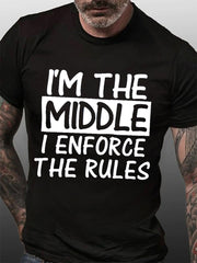 T-Shirt avec Slogan imprimé pour homme, humoristique, je fais les règles, le plus ancien, le moyen et le plus jeune 
