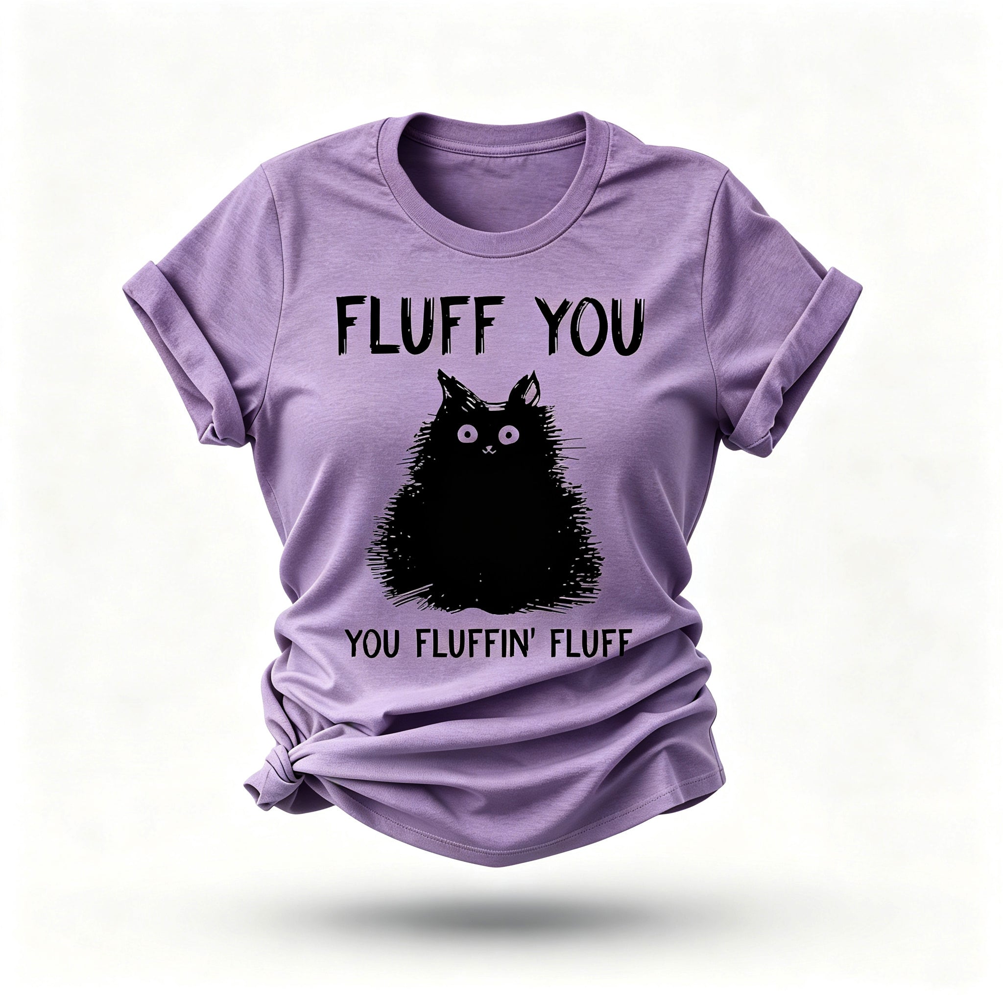 Camiseta com slogan feminino Fluff You Print
