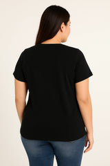 Sunflower Round Neck Summer Tops Peace Love Sunshine Graphic Plus Size T-shirts