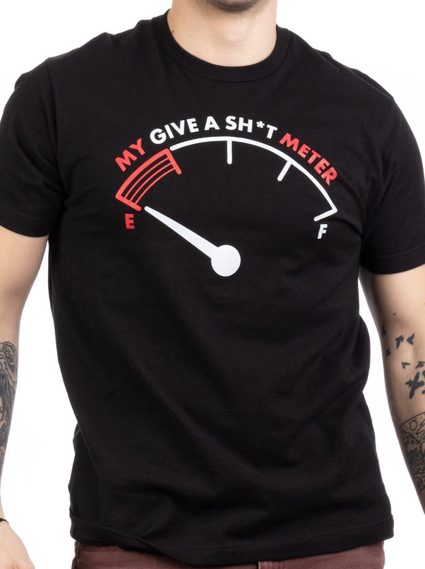 My Give A Sh*t Meter Print Men Slogan T-Shirt