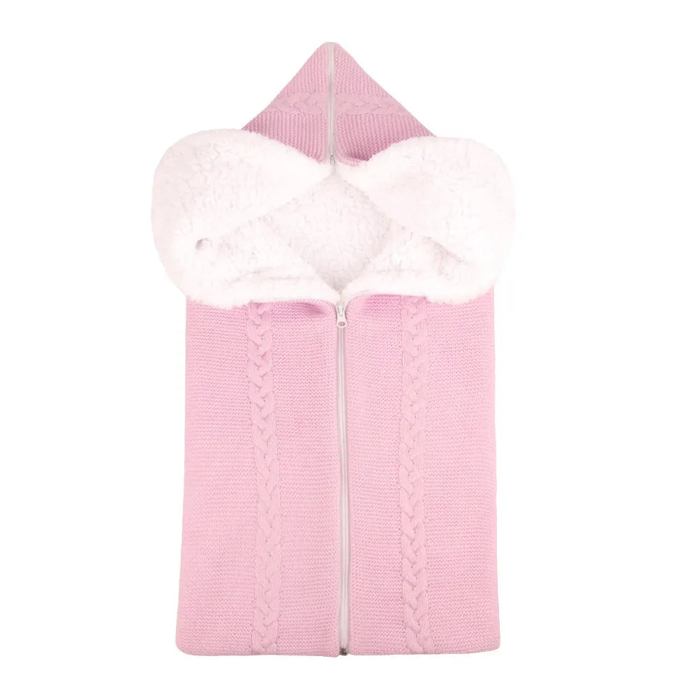 Cute Wrap Swaddle Blanket Knit Newborn Baby Sleeping Bag