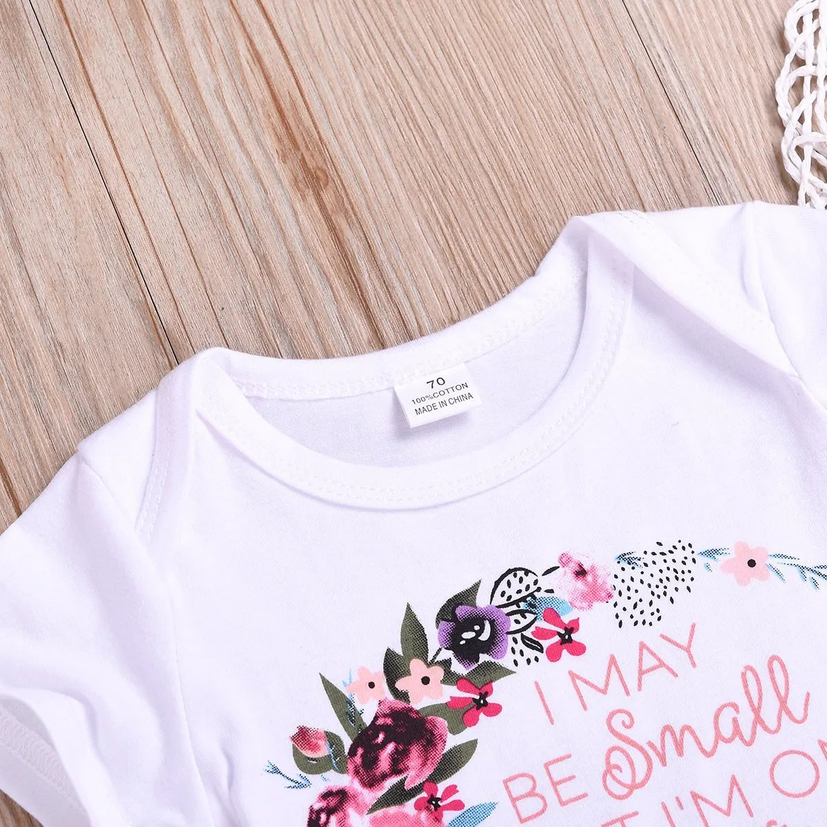 2PCS Baby Ruffled Floral Letter Print Skirt Set