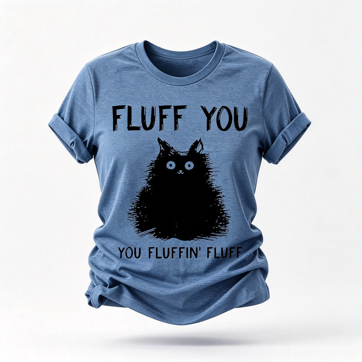 Camiseta com slogan feminino Fluff You Print