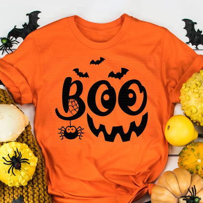 Funny Halloween Boo Print Women Slogan T-Shirt