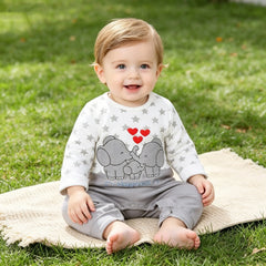 All Over Star with Elephant Printed Jumpsuit