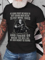 At Some Point We Need To Letter Print Men Slogan T-Shirt