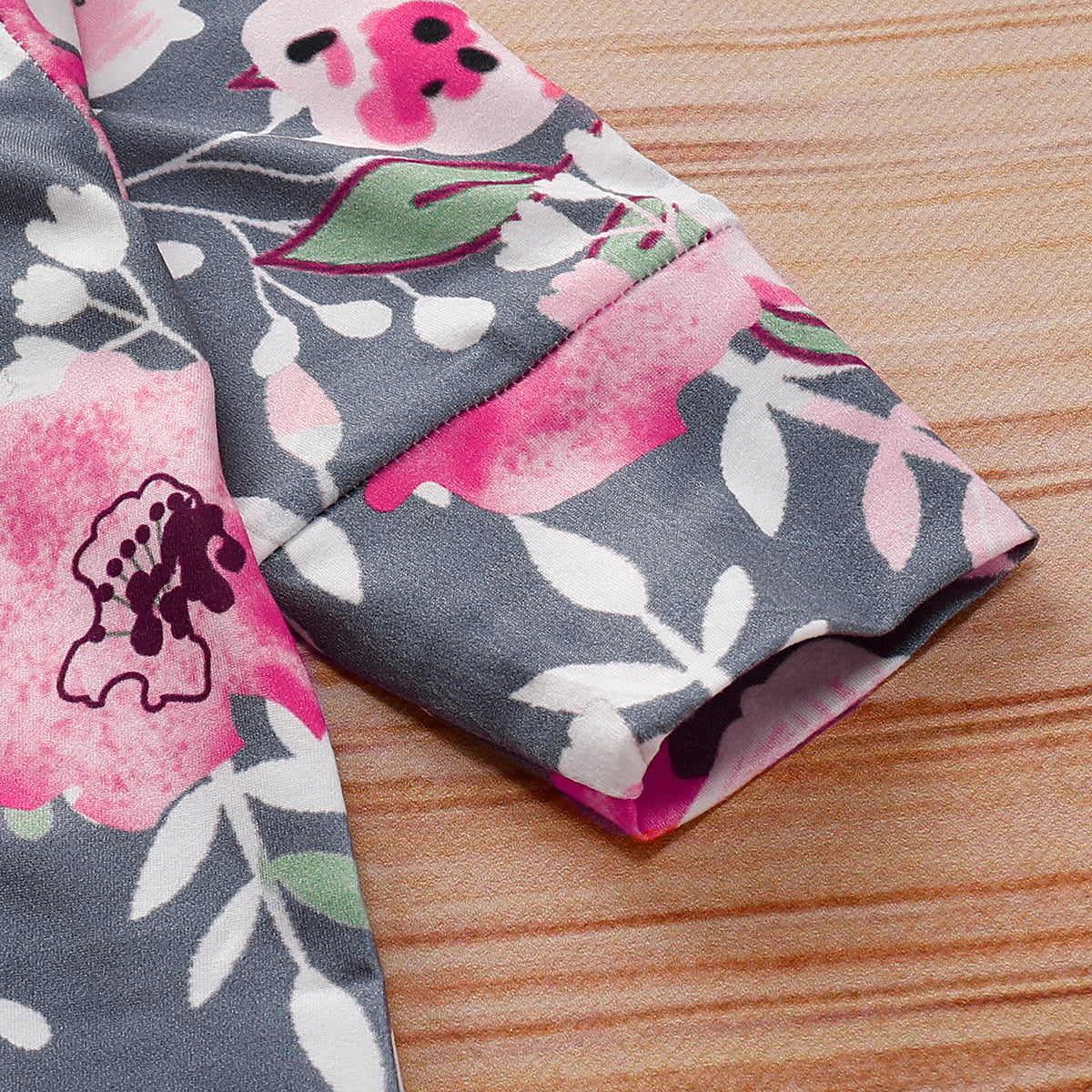 2PCS Baby NewBorn Lovely Floral Print Pajamas and Headband