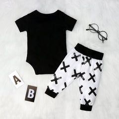 2PCS Straight Outta Quarantine Letter Printed Baby Set