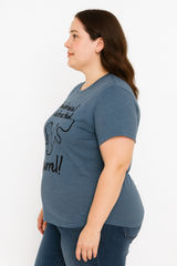 Sometimes I Get Distracted Printed Women Slogan Plus Size T Shirt