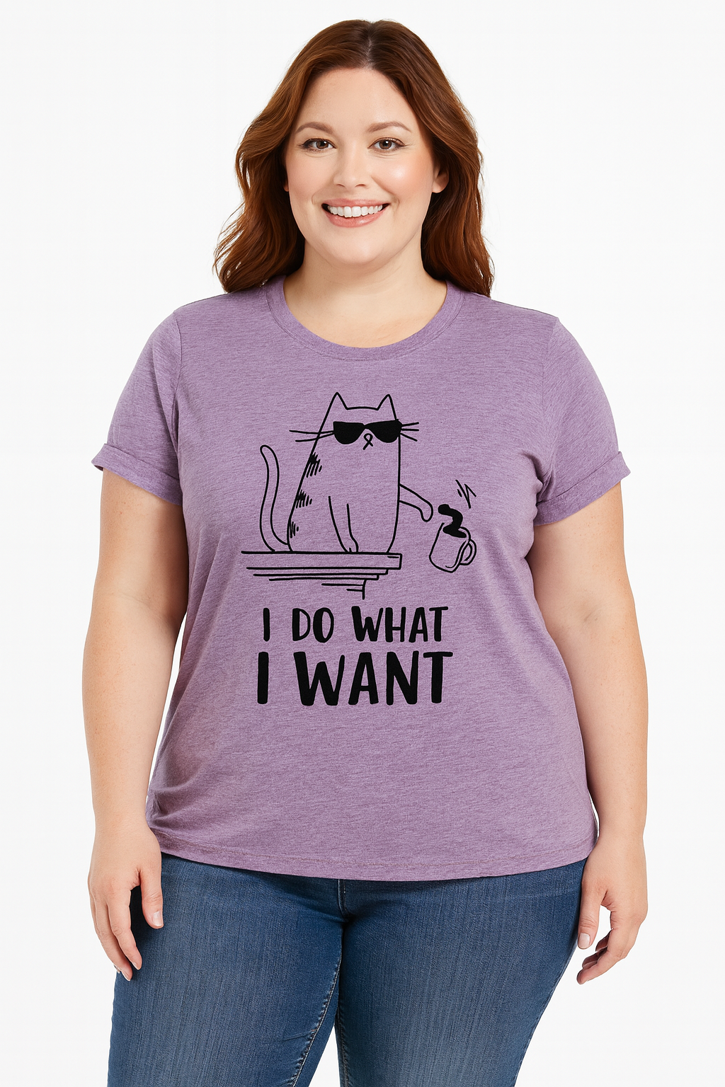 I Do What I Want Women Slogan Plus Size T Shirt