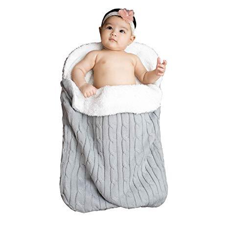 Baby Girls Boys Wrap Swaddle Blankets  Knit Sleeping Bag