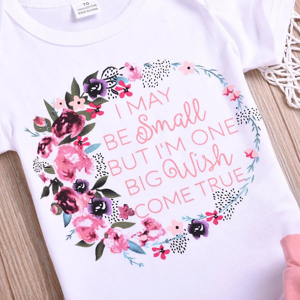 2PCS Baby Ruffled Floral Letter Print Skirt Set