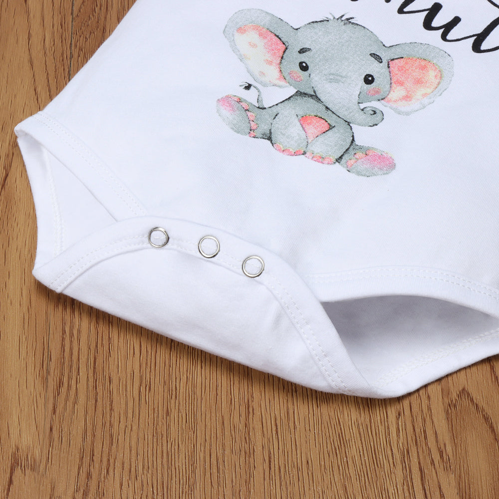 Grandma‘s Little Peanut Letter Printed Romper