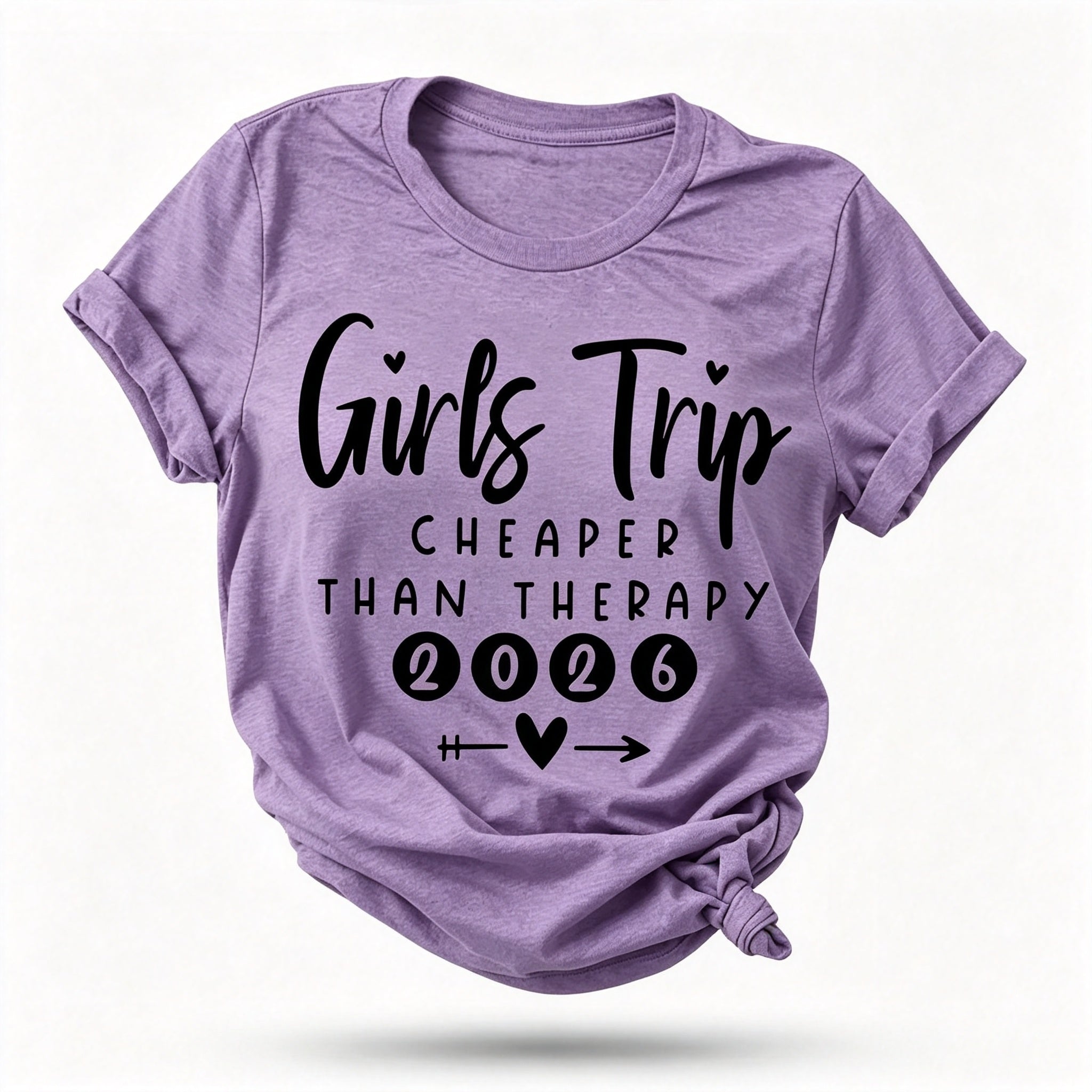 Girl's Trip 2026 Letter Print Women Slogan T-Shirt