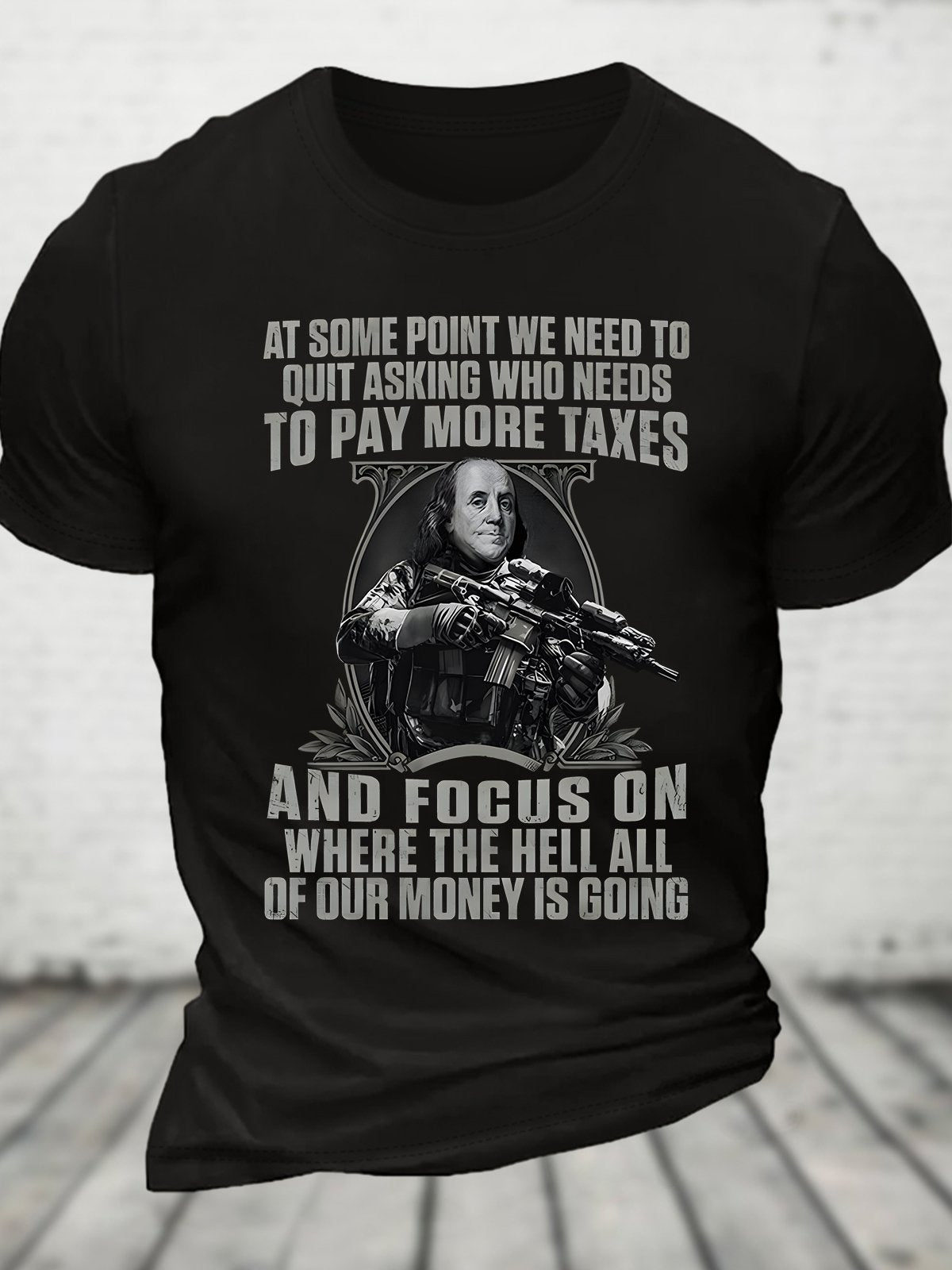 At Some Point We Need To Letter Print Men Slogan T-Shirt