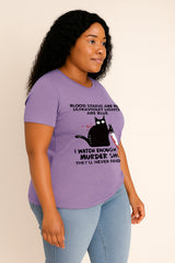 Blood Stains Are Red Print Women Slogan Plus Size T-shirt