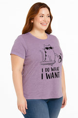 I Do What I Want Women Slogan Plus Size T Shirt