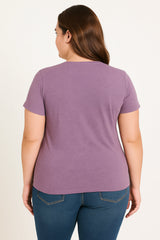 I Think My Guardian Angel Drinks Print Women Slogan Plus Size T-Shirt