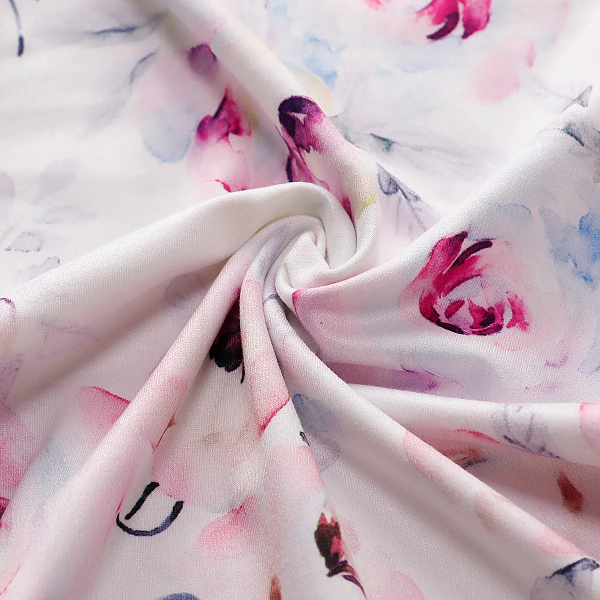 2PCS Baby NewBorn Lovely Floral Print Pajamas and Headband