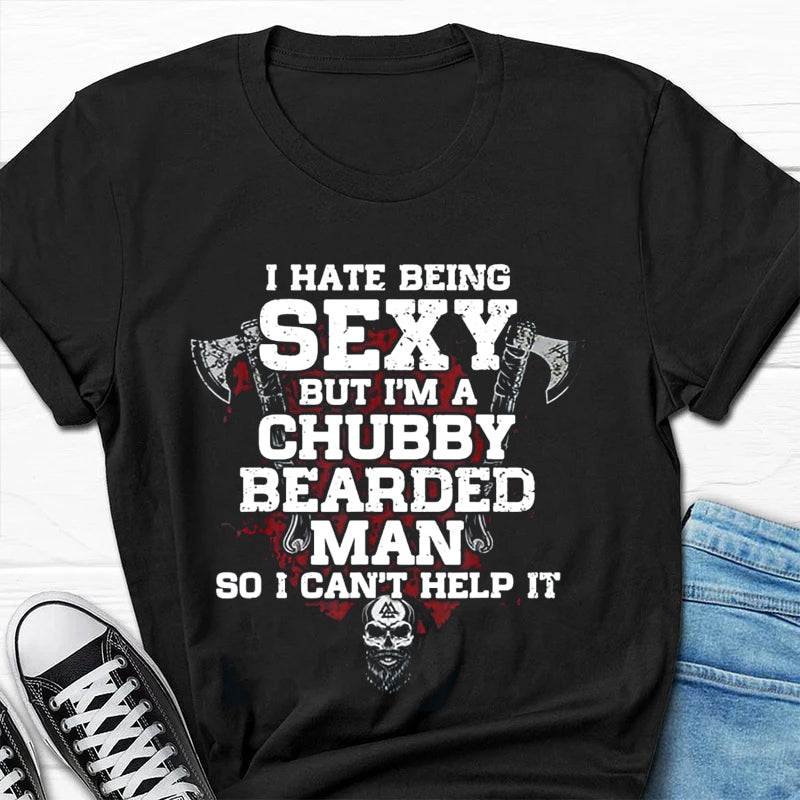 I Hate Being Sexy Letter Print Men Slogan T-Shirt