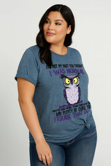 It's Not My Fault You Thought Print Women Slogan Plus Size T-shirt