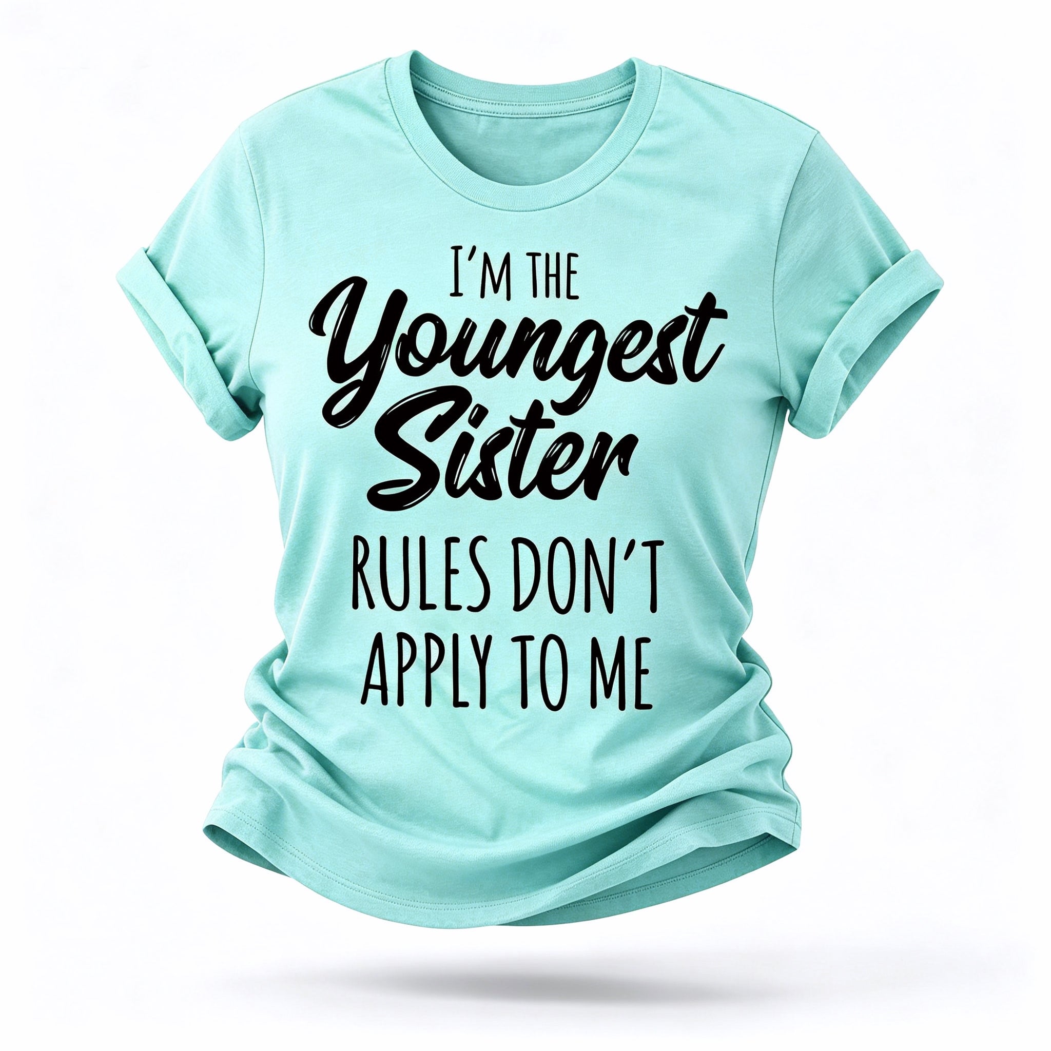 Je suis la plus jeune sœur mode lettre impression femmes Slogan T-Shirt 