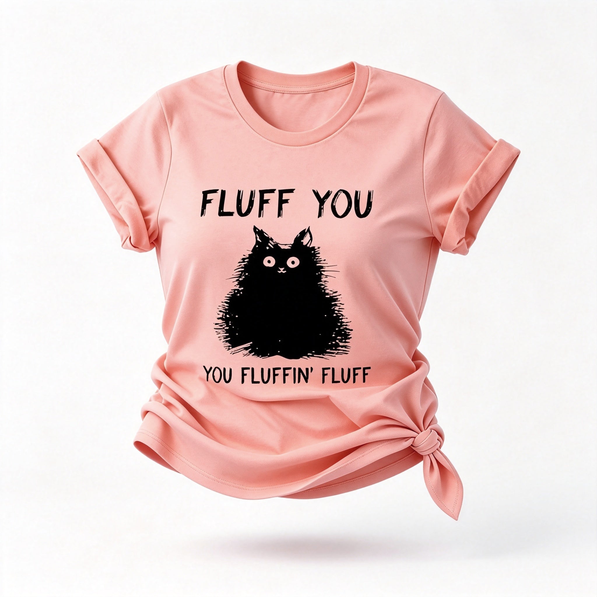 Camiseta com slogan feminino Fluff You Print