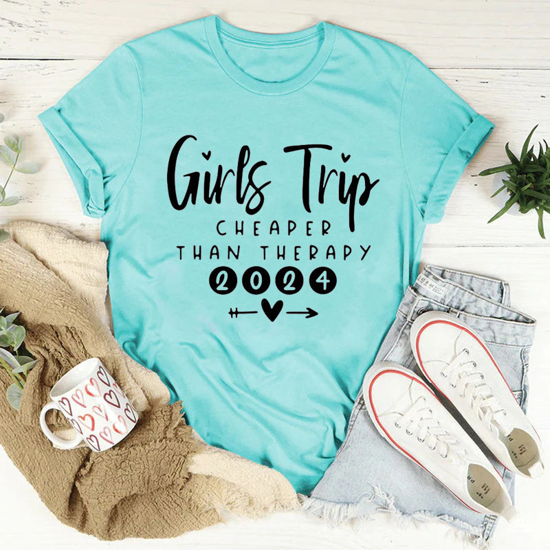 Pretty Girl Trip Letter Print Women Slogan Plus Size T-Shirt