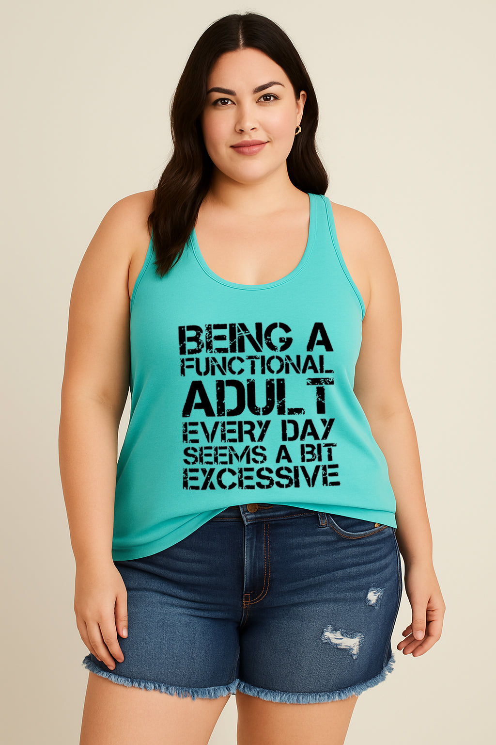 Being A Functional Fashion Letter Print Women Slogan Tank Top