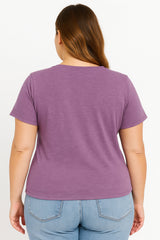 Ew People Cat Cartoon Print Cotton Plus Size T-Shirt