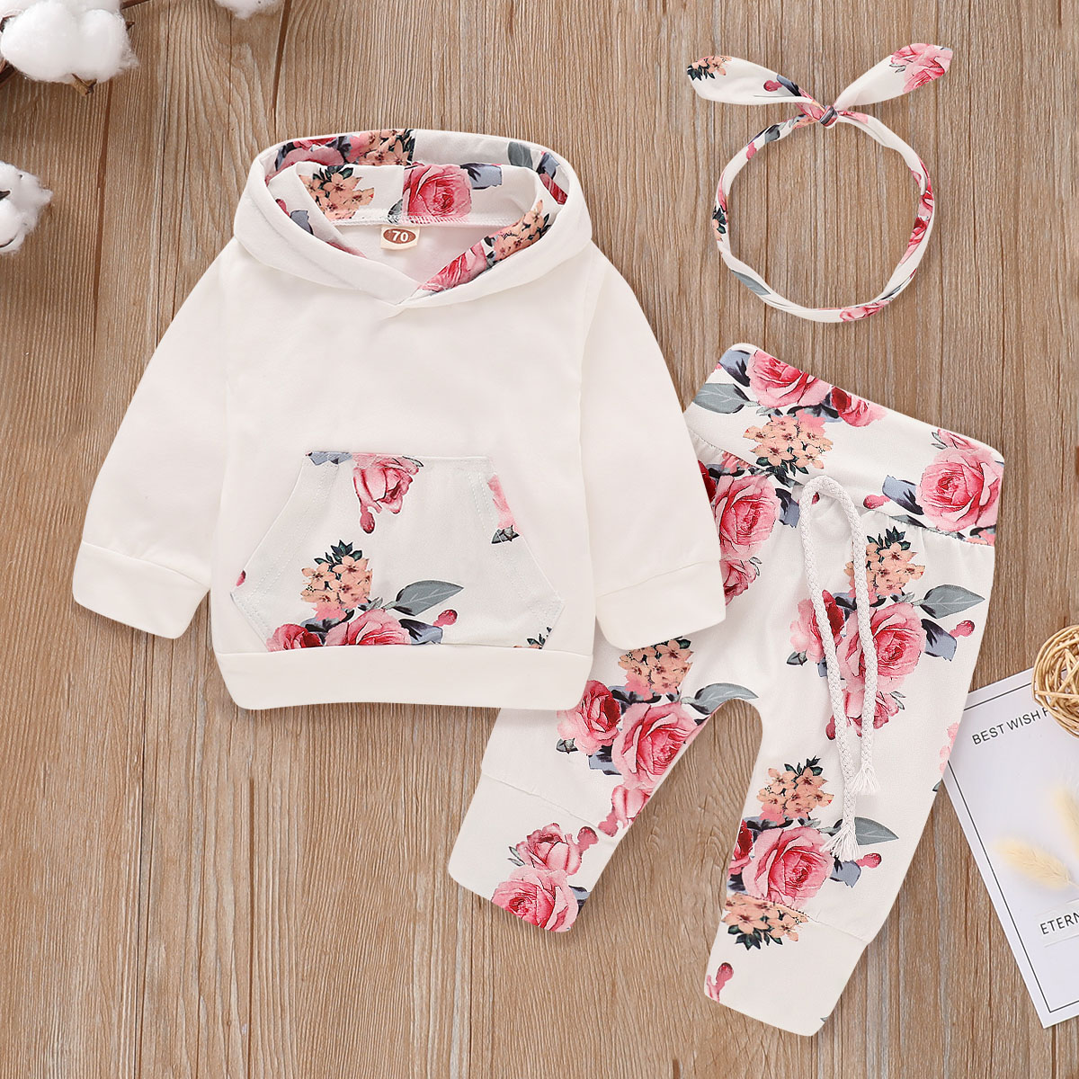 Floral Print Hoodie Set