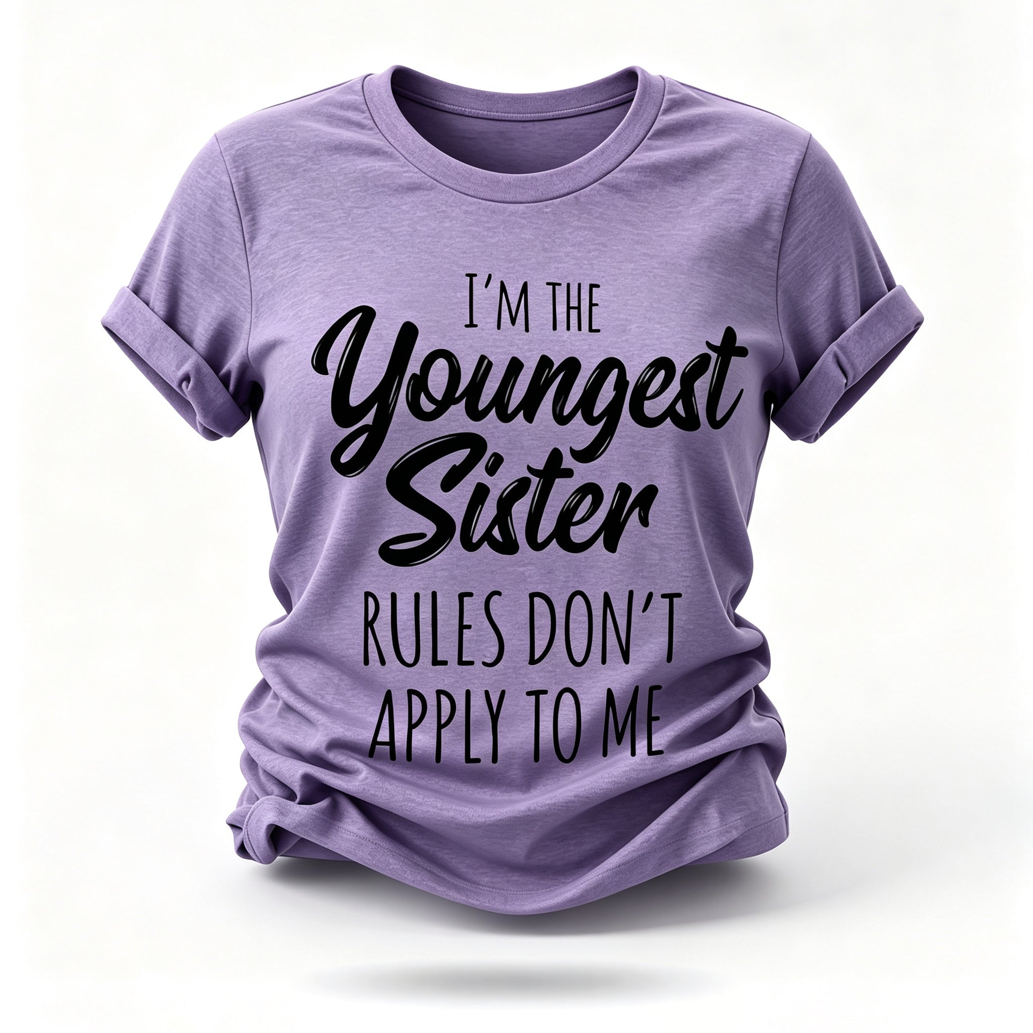 Je suis la plus jeune sœur mode lettre impression femmes Slogan T-Shirt 