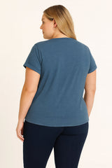 Cat Drinking Coffee Graphic Print Plus Size T-shirt