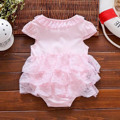 Bowknot Ruffled Layered Lace Bodysuit