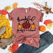 Elegant Thanksgiving Print Women Slogan T-Shirt