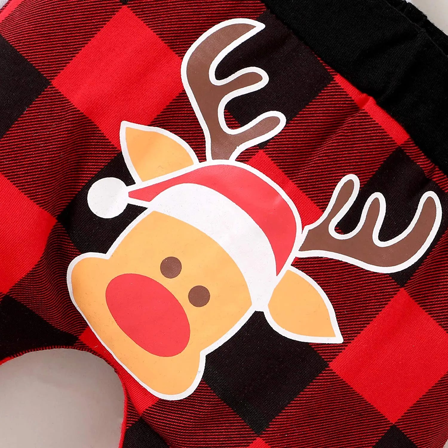 3PCS Lovely My 1st Christmas Elk Printed Baby Set