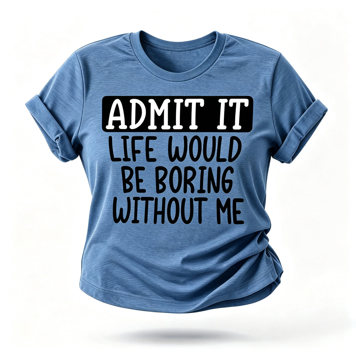 Admita a camiseta feminina com slogan estampado