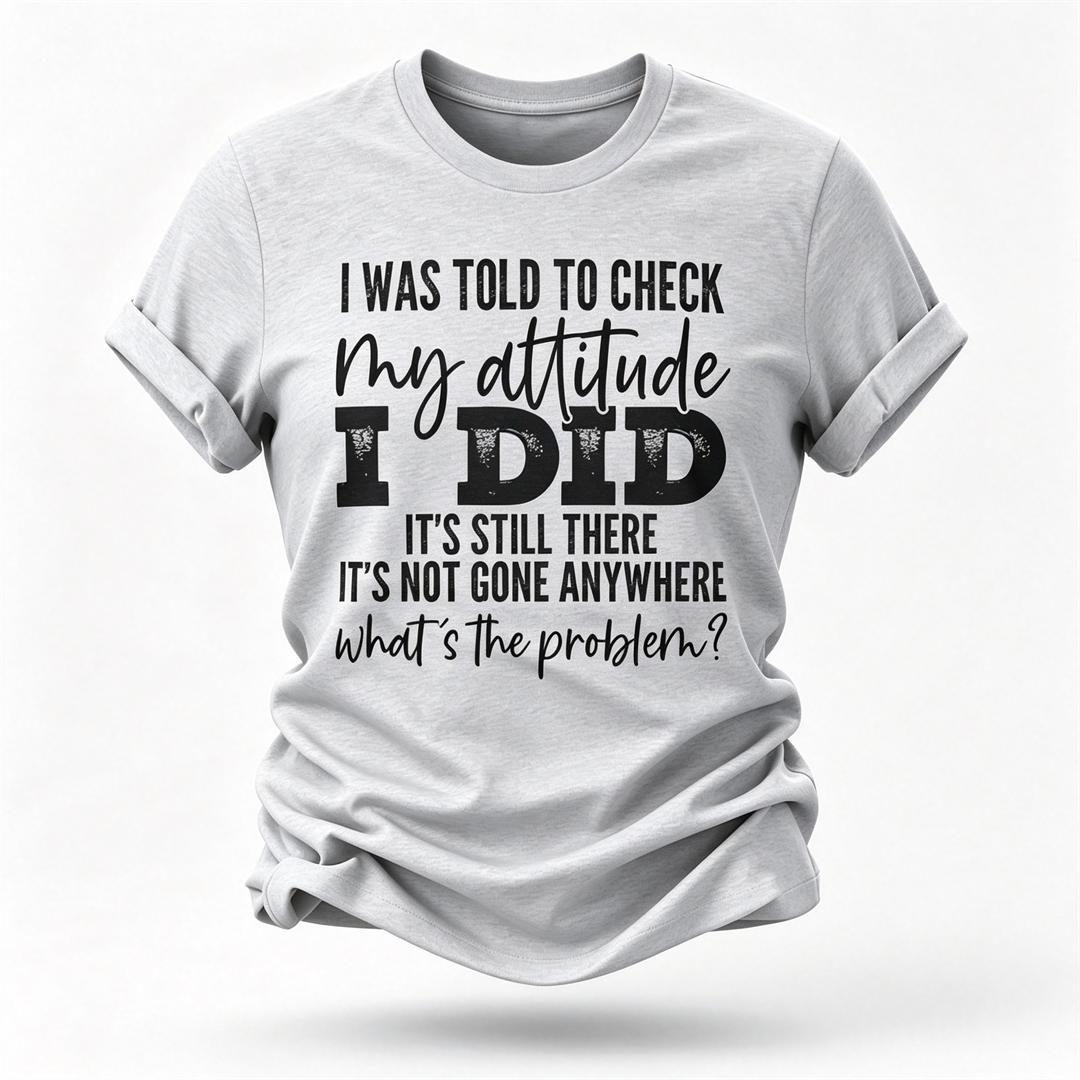 Disseram-me para verificar a impressão da camiseta feminina com slogan 