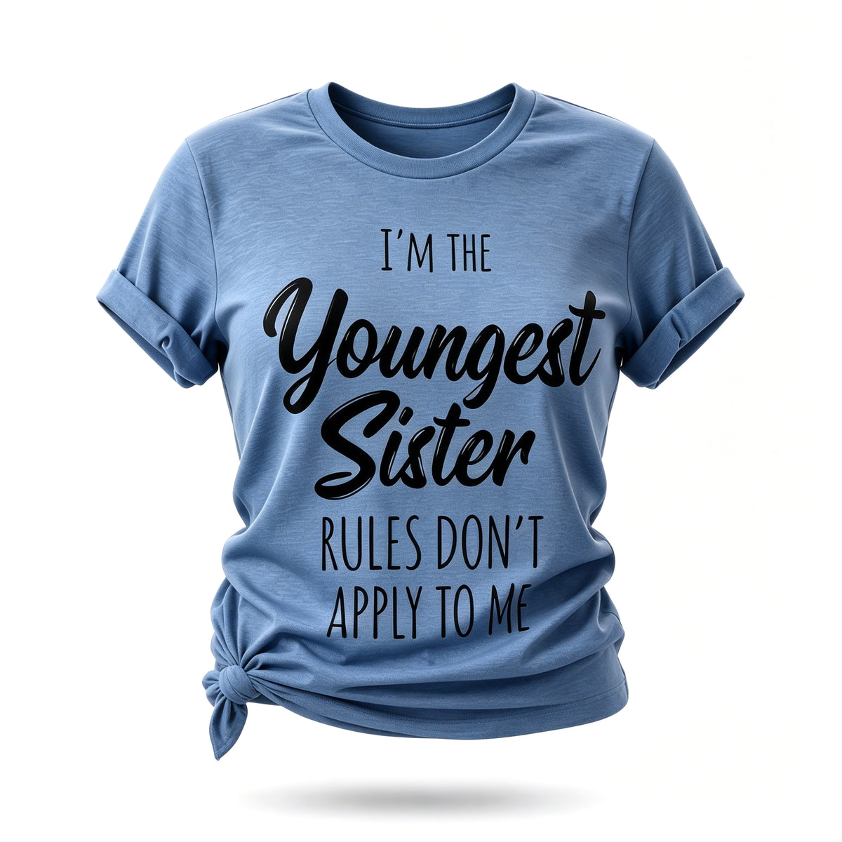 Je suis la plus jeune sœur mode lettre impression femmes Slogan T-Shirt 
