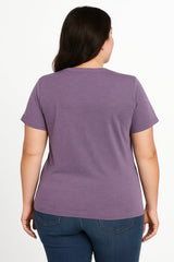 Judging You Slilently Cat Print Women Slogan Plus Size T-shirt