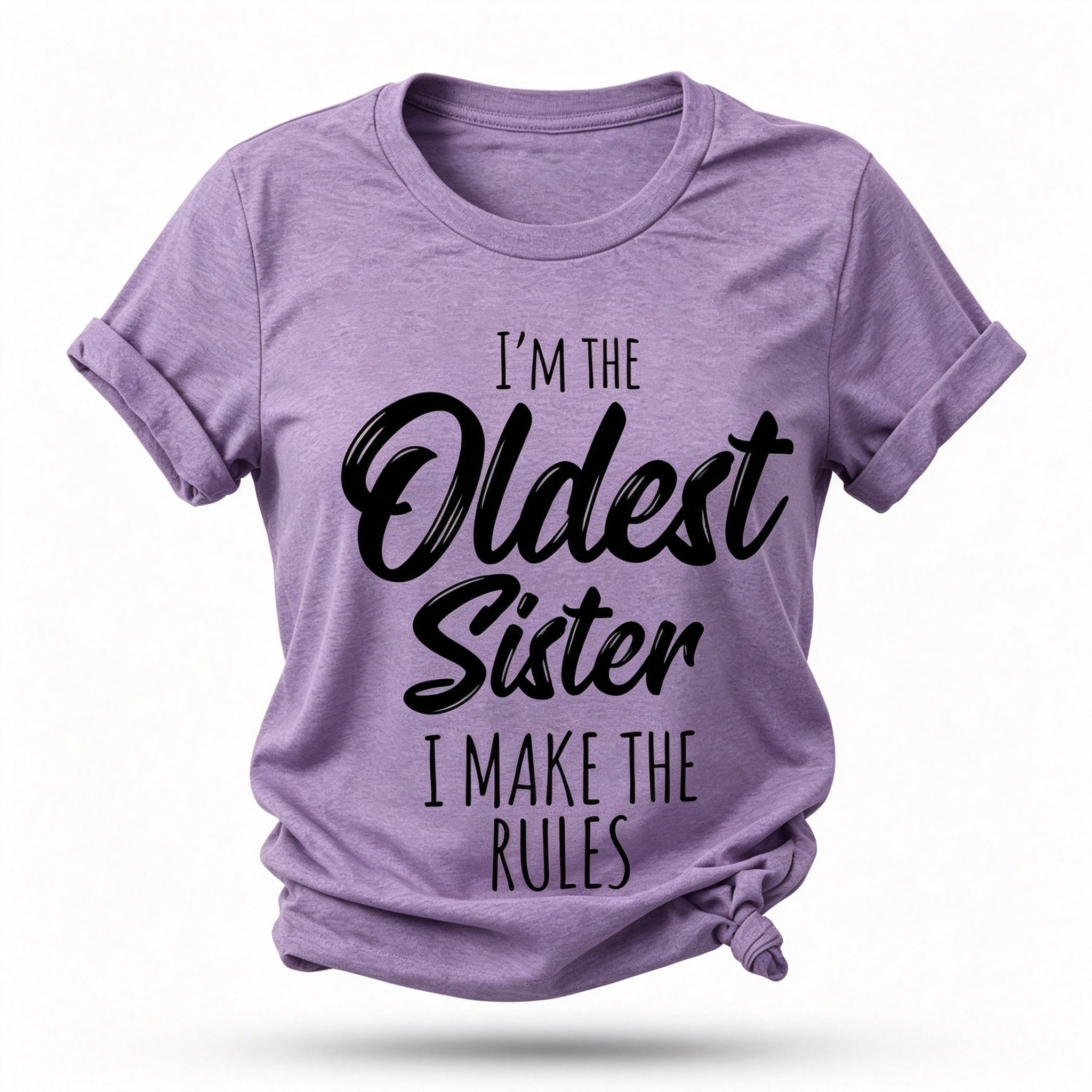 Je suis la sœur la plus âgée mode lettre impression femmes Slogan T-Shirt 