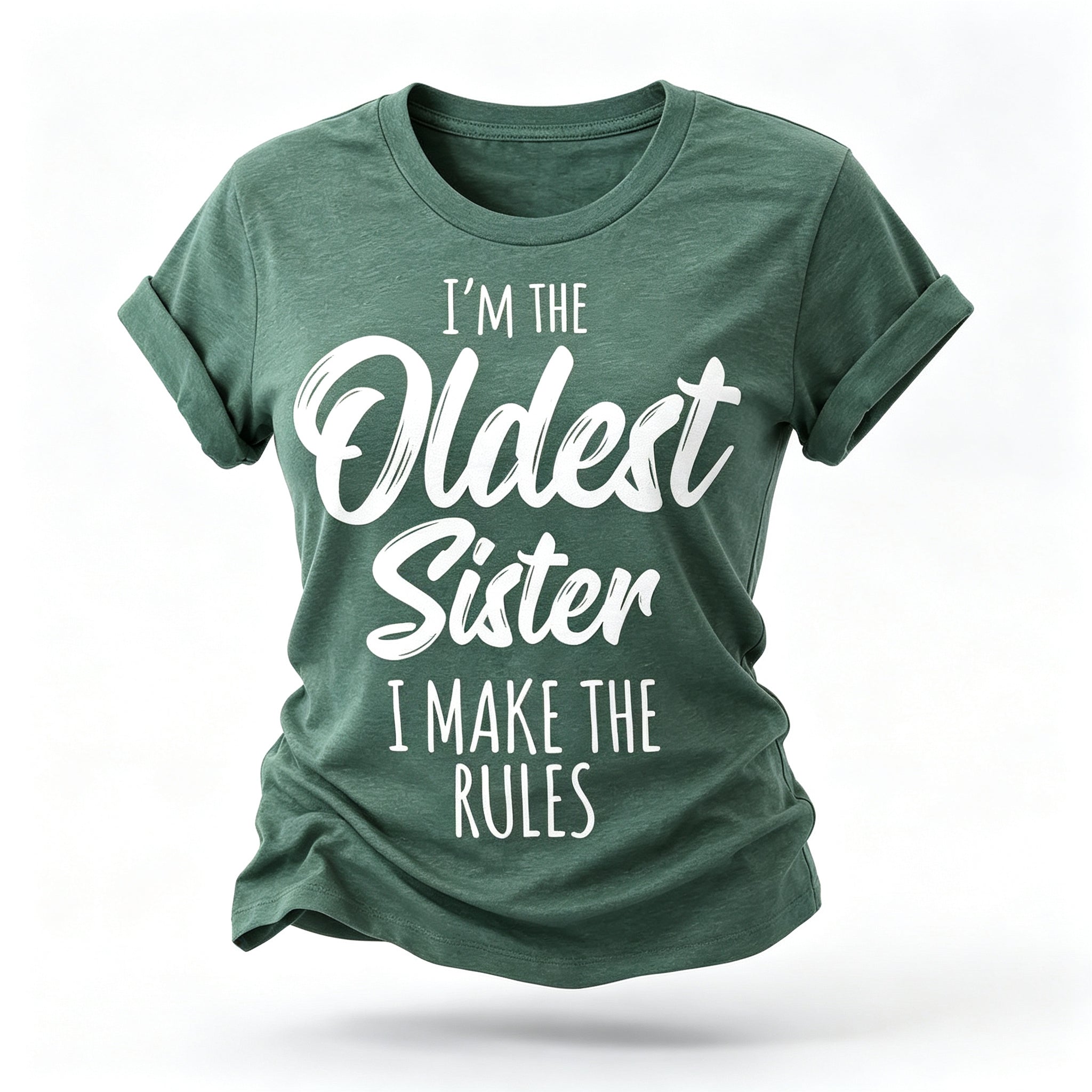 Je suis la sœur la plus âgée mode lettre impression femmes Slogan T-Shirt 