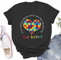 Camiseta de algodão cubo mágico amor seja gentil 