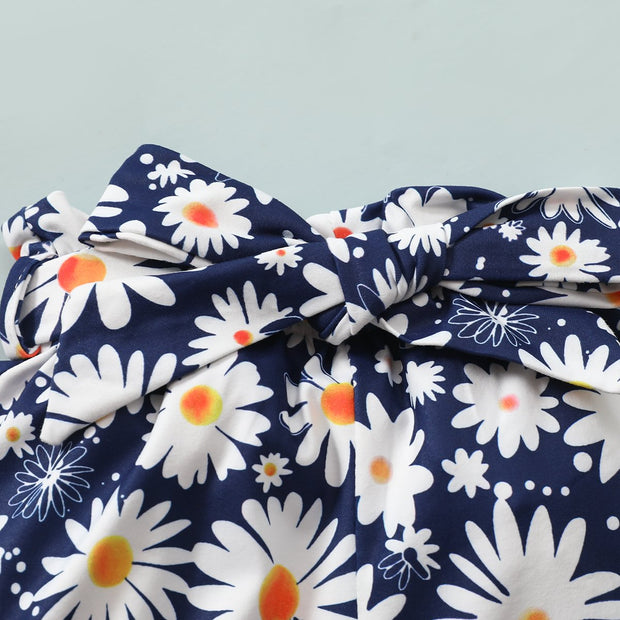 3PCS Lovely Little Daisy Printed Baby Set